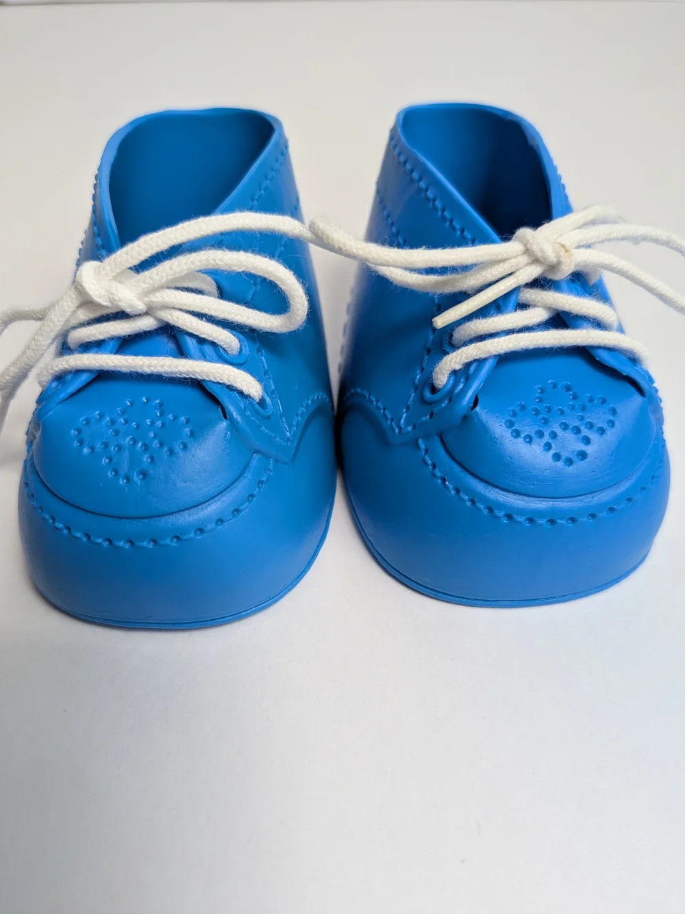 Cabbage Patch Kids Doll Shoes Blue Lace Ups Vtg CPK